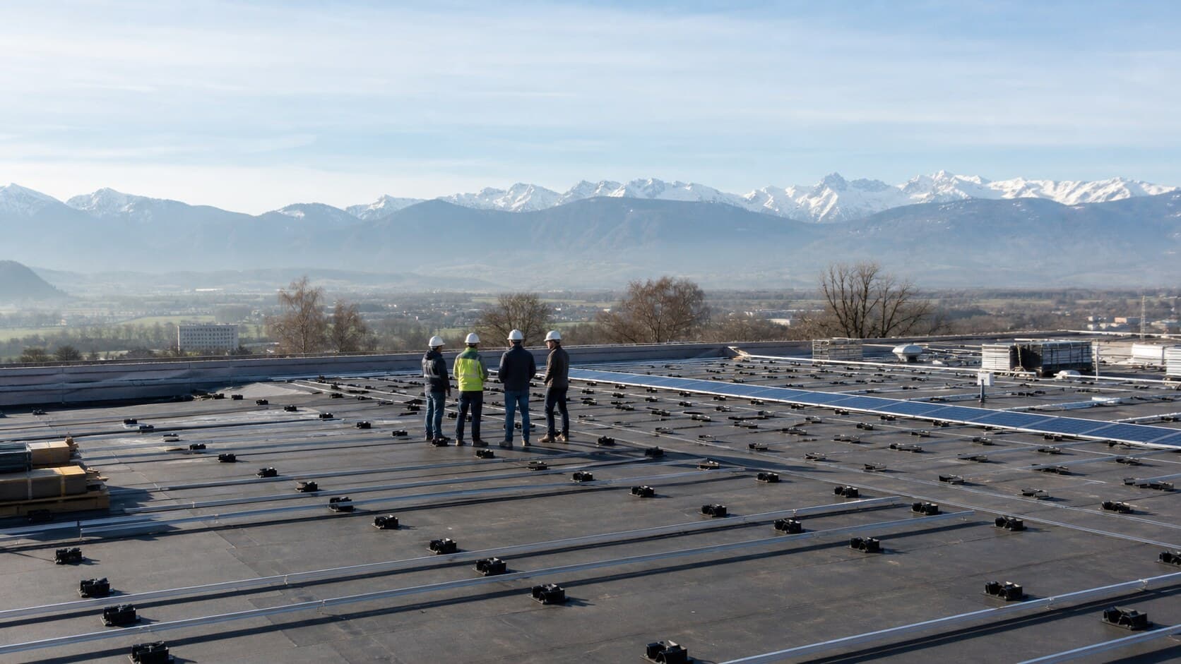 Toiture entreprise solaire Suisse : projet 100 kW
