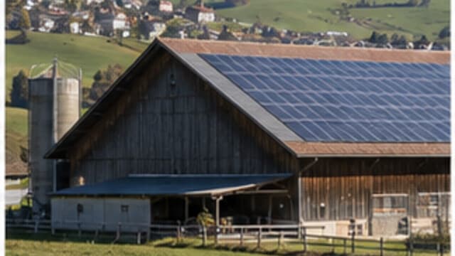 Photovoltaïque Fribourg : ferme et grange