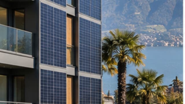 Photovoltaïque Tessin : façade solaire