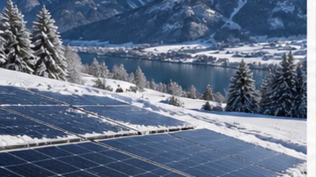 Panneaux solaires en hiver Suisse