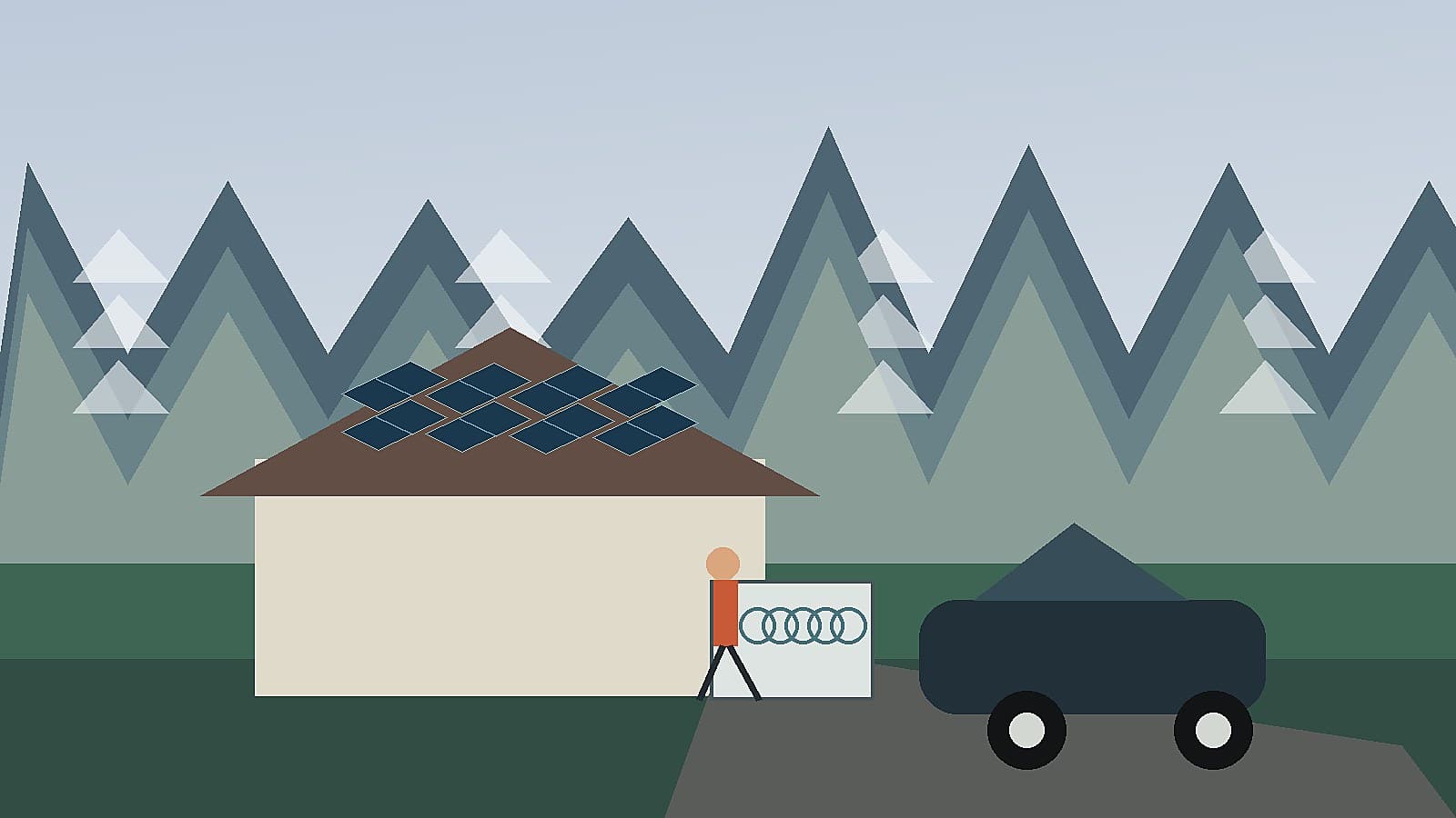 Pompe à chaleur et Tesla : maison électrique Suisse