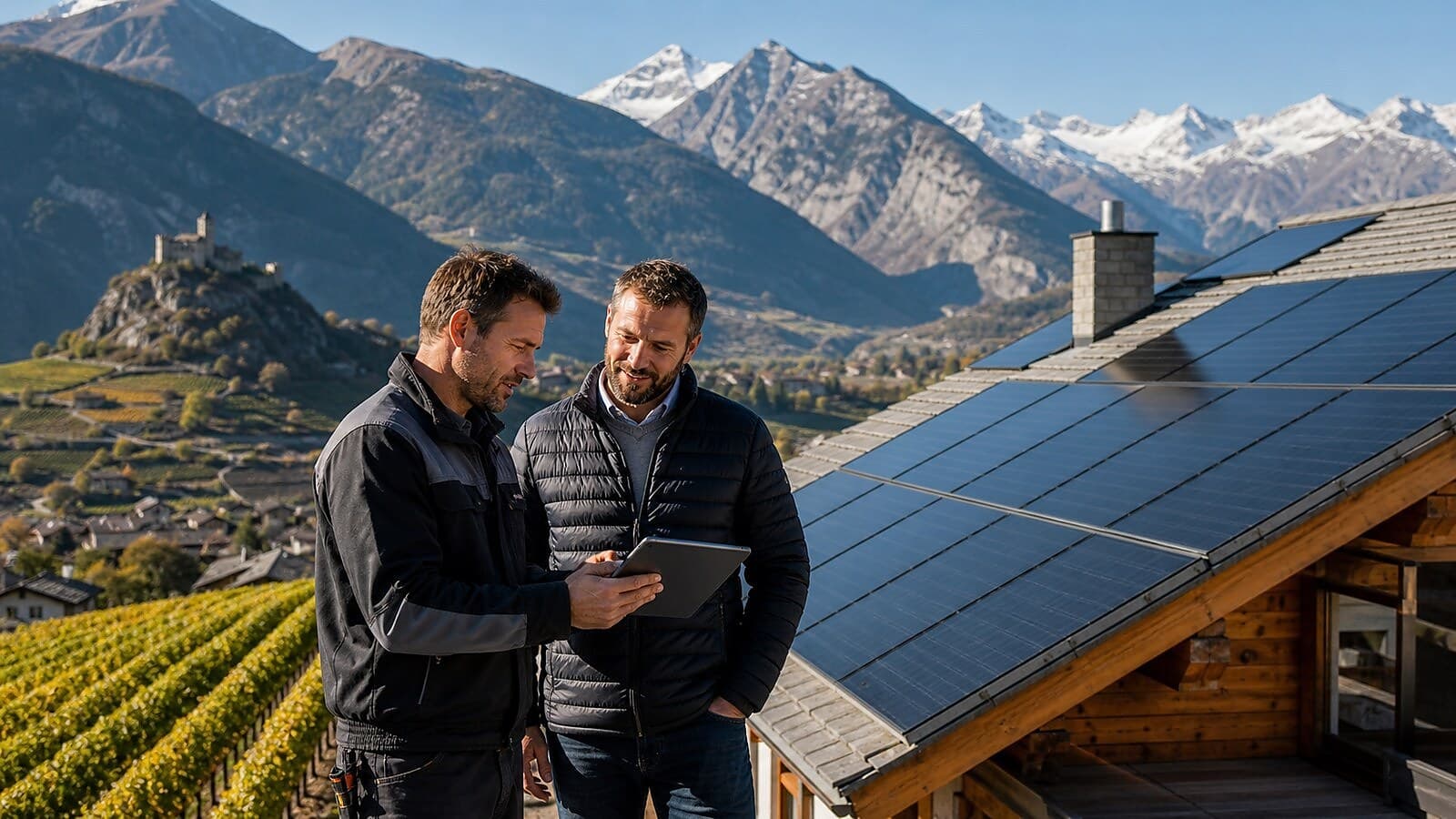 Panneaux solaires alpins: produire mieux en hiver