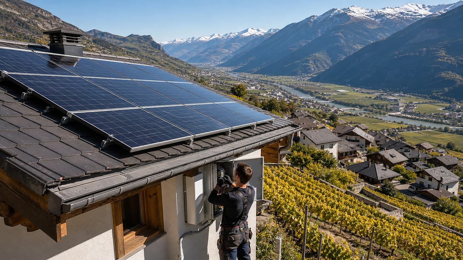 Valais: maison solaire et PAC en altitude