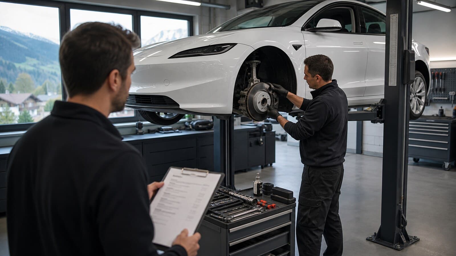Entretien Tesla en Suisse : couts, garages agrees et planning complet