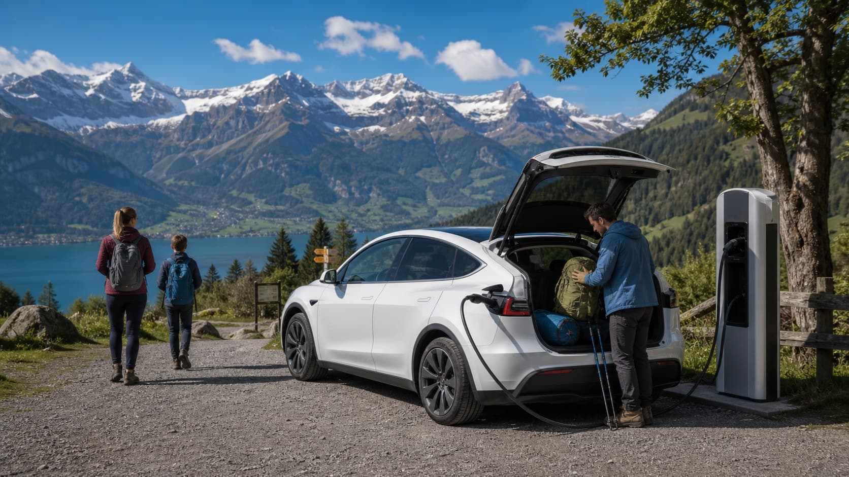 Tesla à Interlaken : road trip électrique dans l'Oberland bernois 2026