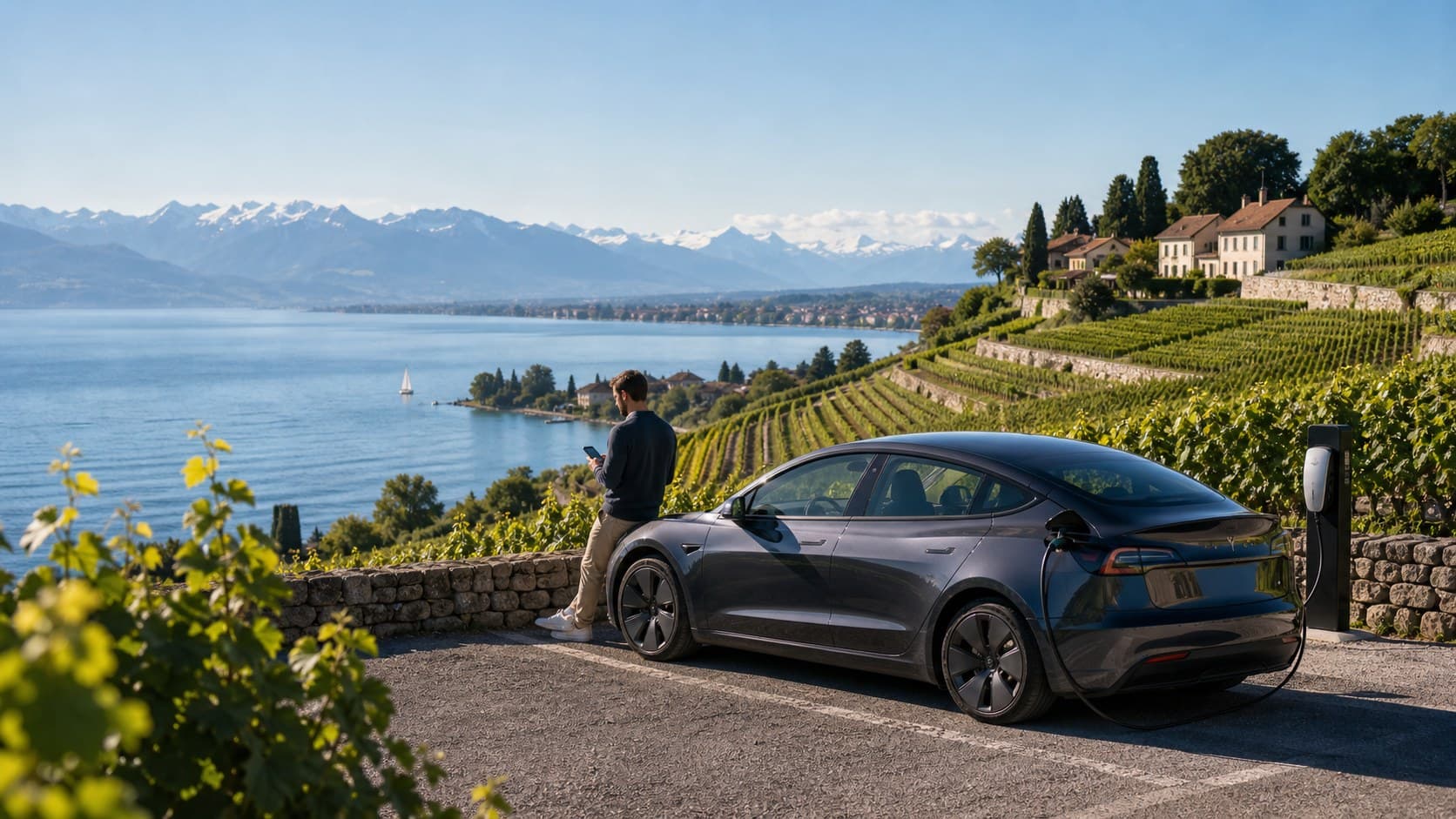 Tesla entre Nyon et Morges : guide de la Côte vaudoise 2026
