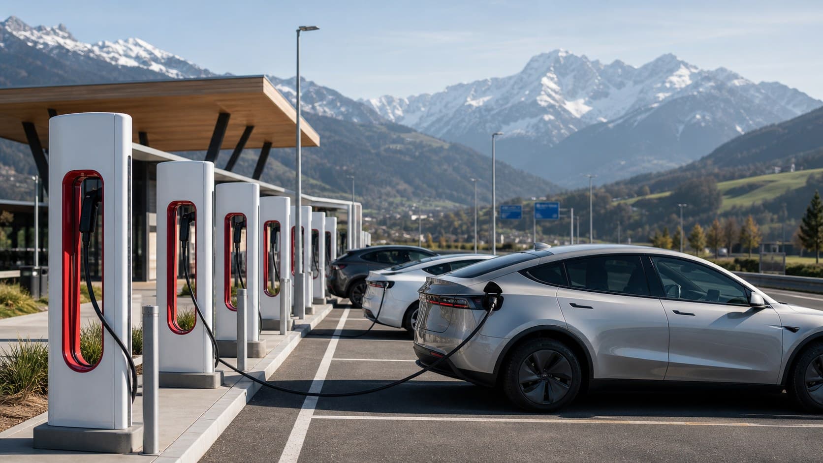Tesla étend massivement son réseau de Superchargeurs en Suisse en 2026