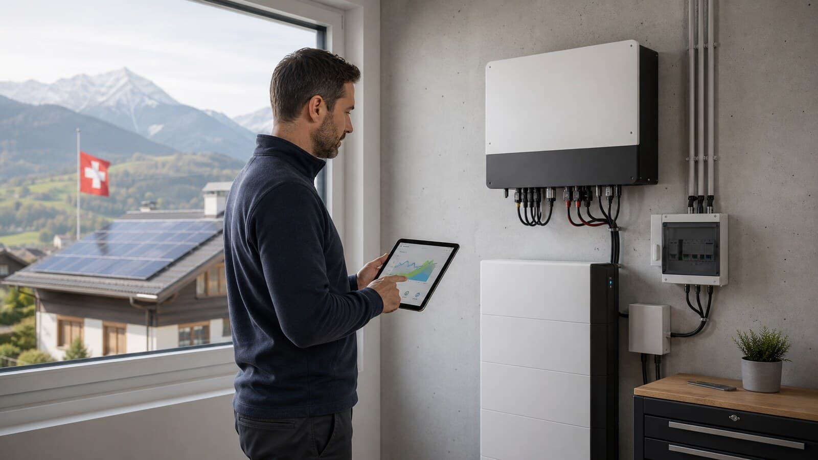 Photovoltaique + batterie : rentabilite reelle en Suisse 2026