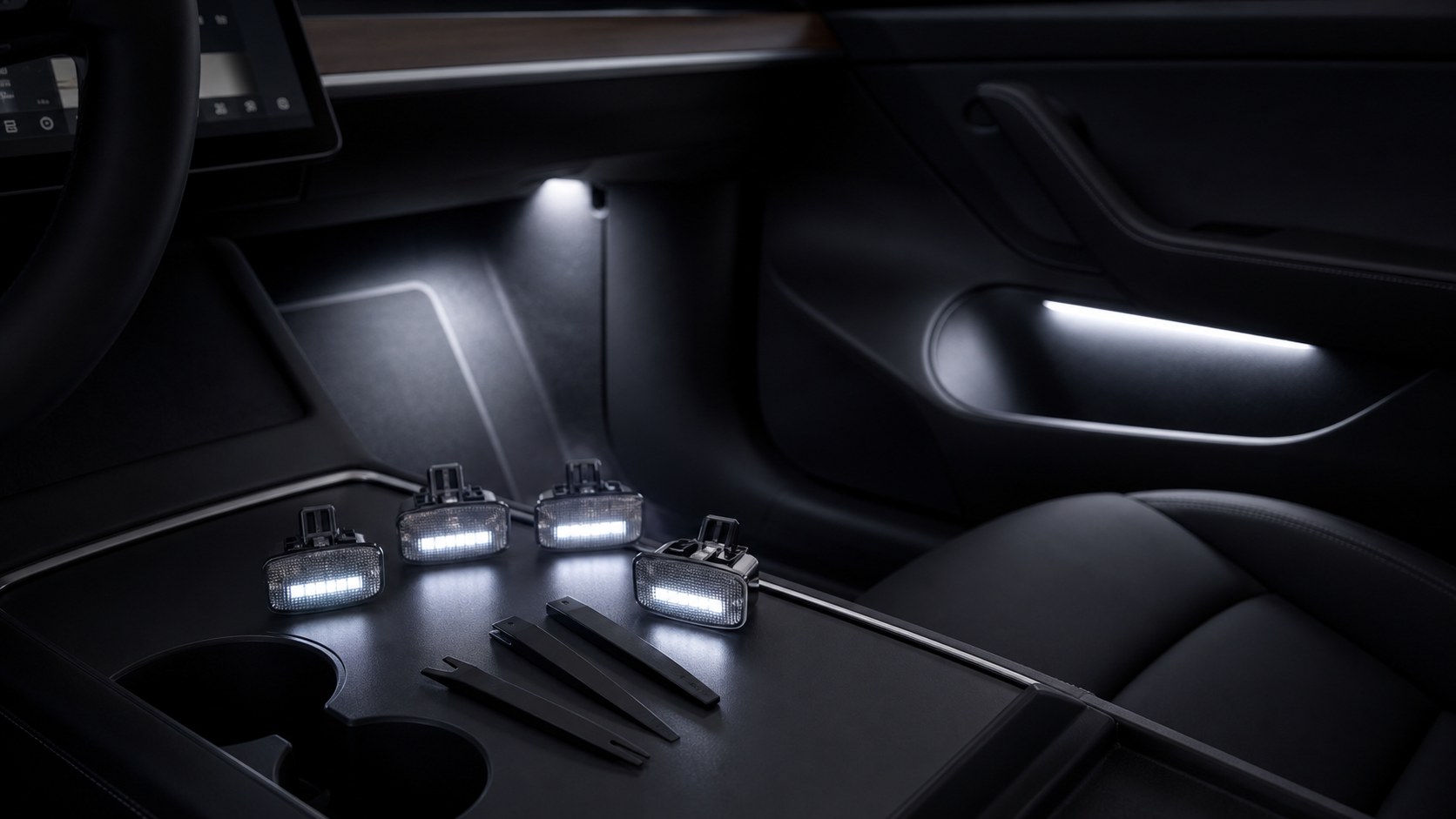 Éclairage LED intérieur Tesla (pack 4)
