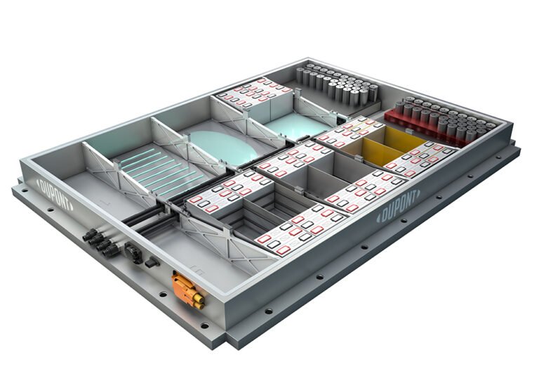 Véhicules électriques chargés |  Sélection des matériaux pour l’assemblage des batteries EV et la gestion thermique