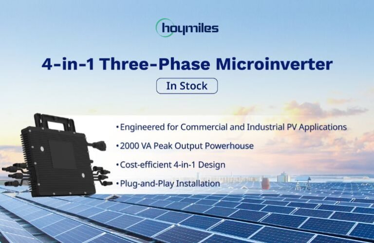 Hoymiles dévoile un micro-onduleur solaire 4-en-1 pour les projets C&I de haute puissance