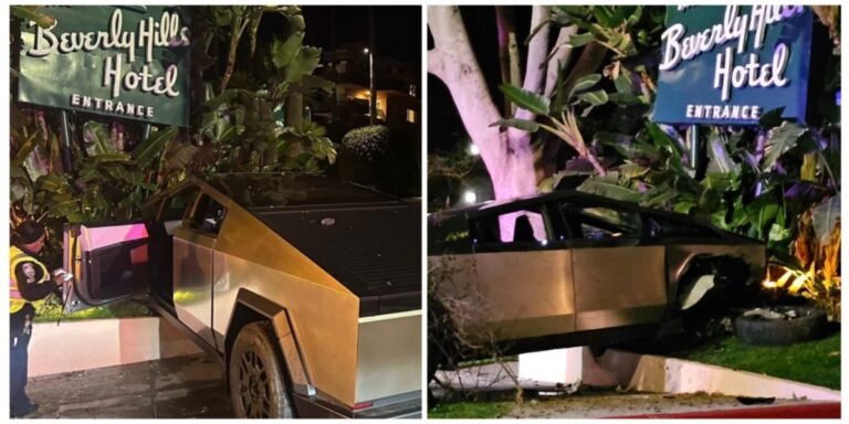 Tesla Cybertruck percute la propriété du légendaire hôtel de Beverly Hills